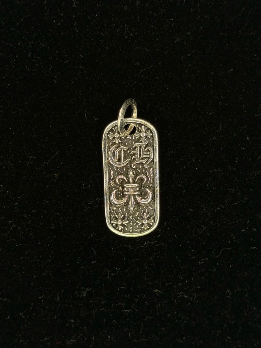 Chrome Hearts Le Flur CH Floral Dog Tag Prndant